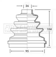 First Line/KeyParts FCB2215 Dust boot kit axle joint