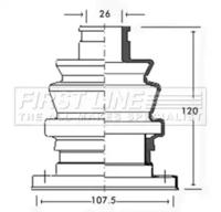 First Line/KeyParts FCB2275 Пыльник приводного вала