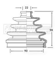 First Line/KeyParts FCB2276 Dust boot kit axle joint First Line/KeyParts FCB2276 Dust boot kit axle joint