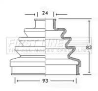 First Line/KeyParts FCB2278 Пильник привідного валу