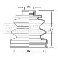 First Line/KeyParts FCB2288 Dust boot kit axle joint