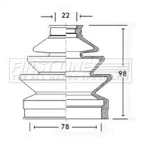 First Line/KeyParts FCB2292 Dust boot kit axle joint