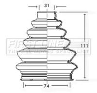 First Line/KeyParts FCB2327 Пыльник приводного вала First Line/KeyParts FCB2327 Пыльник приводного вала
