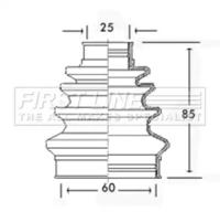 First Line/KeyParts FCB2442 Dust boot kit axle joint First Line/KeyParts FCB2442 Dust boot kit axle joint