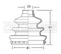 First Line/KeyParts FCB2529 Dust boot kit axle joint