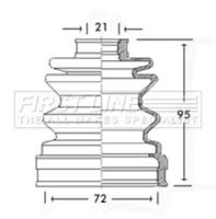 First Line/KeyParts FCB2546 Dust boot kit axle joint First Line/KeyParts FCB2546 Dust boot kit axle joint