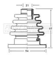 First Line/KeyParts FCB2674 Dust boot kit axle joint