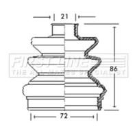 First Line/KeyParts FCB2694 Пильник привідного валу