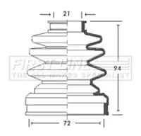 First Line/KeyParts FCB2711 Dust boot kit axle joint