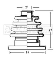 First Line/KeyParts FCB2717 Пильник привідного валу First Line/KeyParts FCB2717 Пильник привідного валу