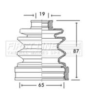First Line/KeyParts FCB2742 Dust boot kit axle joint First Line/KeyParts FCB2742 Dust boot kit axle joint