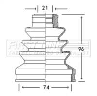 First Line/KeyParts FCB2755 Dust boot kit axle joint First Line/KeyParts FCB2755 Dust boot kit axle joint