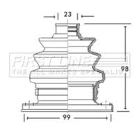 First Line/KeyParts FCB2766 Dust boot kit axle joint First Line/KeyParts FCB2766 Dust boot kit axle joint