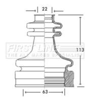 First Line/KeyParts FCB2770 Dust boot kit axle joint First Line/KeyParts FCB2770 Dust boot kit axle joint