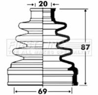 First Line/KeyParts FCB2858 Пильник привідного валу