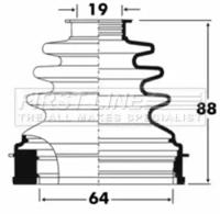 First Line/KeyParts FCB2895 Dust boot kit axle joint