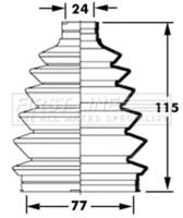 First Line/KeyParts FCB6007 Dust boot kit axle joint