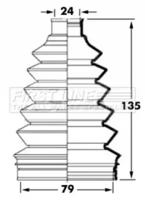 First Line/KeyParts FCB6034 Пильник привідного валу