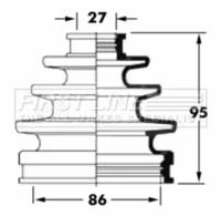 First Line/KeyParts FCB6061 Пильник привідного валу