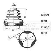 First Line/KeyParts FCB6108 Пильник привідного валу First Line/KeyParts FCB6108 Пильник привідного валу