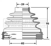 First Line/KeyParts FCB6193 Пильник привідного валу