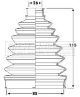 First Line/KeyParts FCB6207 Пильник привідного валу