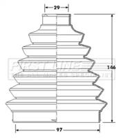 First Line/KeyParts FCB6213 Dust boot kit axle joint