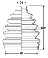 First Line/KeyParts FCB6215 Пыльник приводного вала