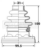 First Line/KeyParts FCB6259 Dust boot kit axle joint