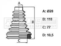 First Line/KeyParts FCB6319 Dust boot kit axle joint