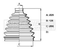 First Line/KeyParts FCB6338 Пыльник приводного вала