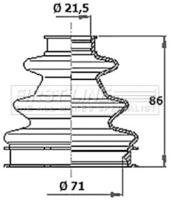 First Line/KeyParts FCB6346 Пыльник приводного вала