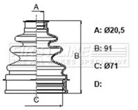 First Line/KeyParts FCB6349 Пыльник приводного вала