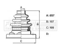 First Line/KeyParts FCB6362 Пыльник приводного вала