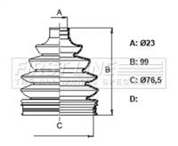 First Line/KeyParts FCB6376 Dust boot kit axle joint First Line/KeyParts FCB6376 Dust boot kit axle joint