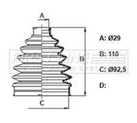 First Line/KeyParts FCB6380 Dust boot kit axle joint First Line/KeyParts FCB6380 Dust boot kit axle joint
