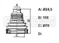 First Line/KeyParts FCB6396 Dust boot kit axle joint