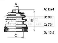 First Line/KeyParts FCB6401 Пыльник приводного вала