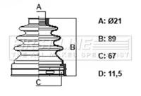First Line/KeyParts FCB6402 Dust boot kit axle joint