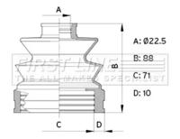 First Line/KeyParts FCB6414 Пильник привідного валу