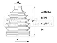 First Line/KeyParts FCB6415 Пильник привідного валу