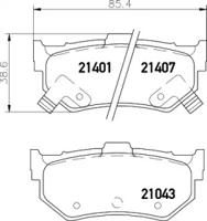 Textar 2104302 Brake pads
