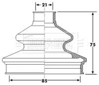 Borg & Beck BCB6176 Dust boot kit axle joint Borg & Beck BCB6176 Dust boot kit axle joint