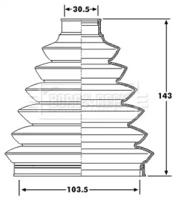 Borg & Beck BCB6181 Пильник привідного валу