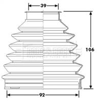 Borg & Beck BCB6231 Пыльник приводного вала Borg & Beck BCB6231 Пыльник приводного вала