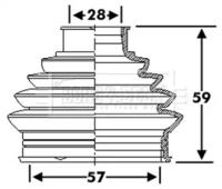 Borg & Beck BCB6274 Пильник привідного валу