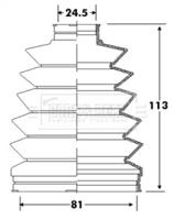 Borg & Beck BCB6316 Dust boot kit axle joint