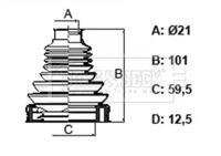 Borg & Beck BCB6323 Dust boot kit axle joint