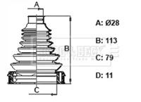 Borg & Beck BCB6407 Dust boot kit axle joint