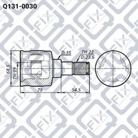 Q-FIX Q131-0030 Шрус внутрішній